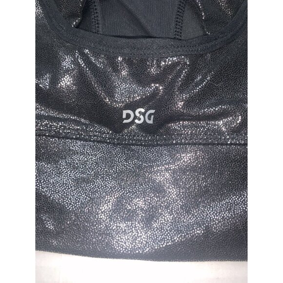 DSG Women's Black Metallic Sports Bra Racerback. Size Large - Picture 11 of 13